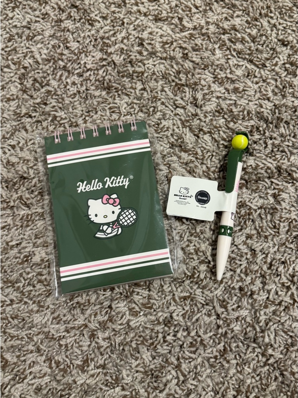 Miniso Hello Kitty Tennis Spiral Notebook with Matching Pen